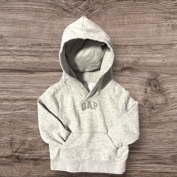 Baby 3T GAP Gray Sweatshirt Hoodie with Ribbed Cuffs. Exlt cndt. 15% off w2+bdle - Picture 1 of 5